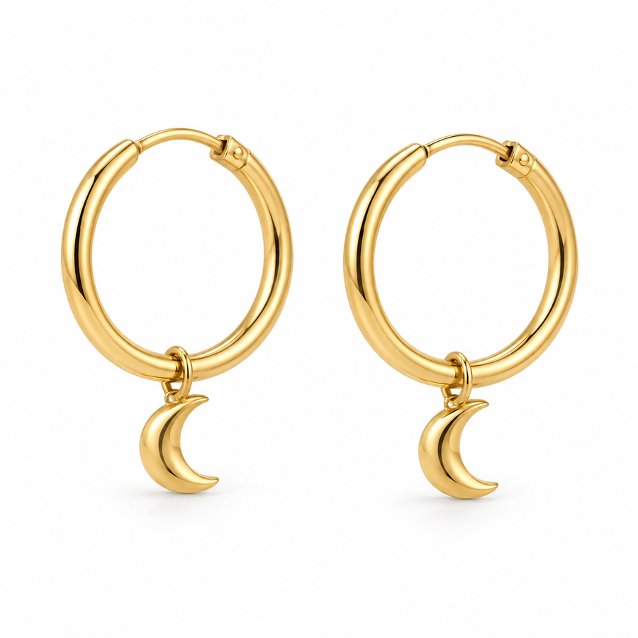 Lunar Hoop Earrings